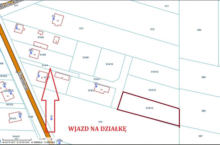 Działka Sprzedaż Nowogród Cmentarna 1